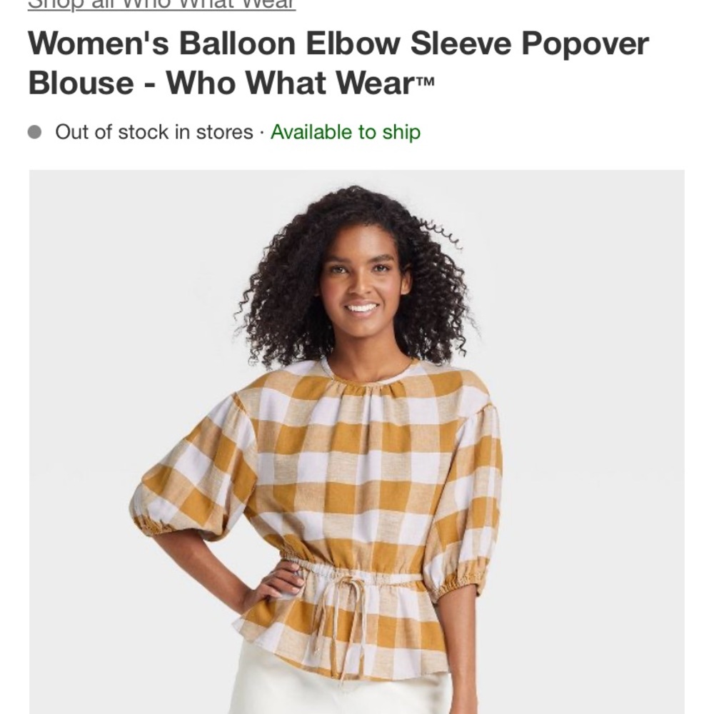 Adorable gingham top and paper bag shorts set